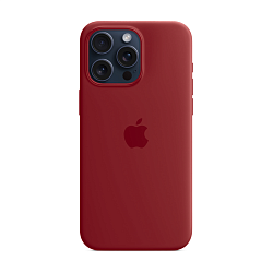 Клип-кейс (накладка) Silicone Case для Apple iPhone 15 Pro Max силикон, красный