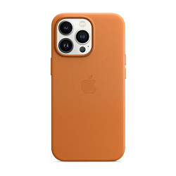 Клип-кейс (накладка) Apple Leather Case MagSafe для Apple iPhone 13 Pro кожа, Golden Brown