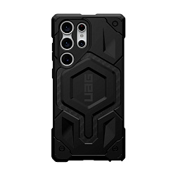 Клип-кейс (накладка) UAG Monarch Pro для Samsung Galaxy S23 Ultra полиуретан, поликарбонат, "чёрный карбон"