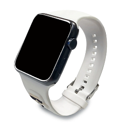 Ремешок CG Mobile Lagerfeld Karl Head для Apple Watch 38 / 40 / 41 / 42mm силикон белый