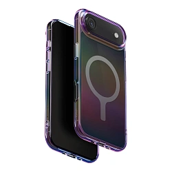 Клип-кейс (накладка) UNIQ Iridescia MagSafe для Apple iPhone Air полиуретан, голографический затемнённый