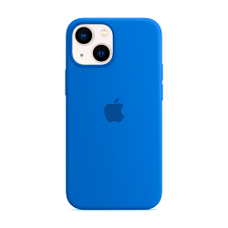 Клип-кейс (накладка) Silicone Case для Apple iPhone 13 Mini силикон, "сияющий синий"