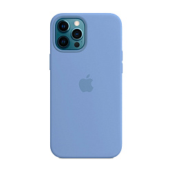 Клип-кейс (накладка) Silicone Case для Apple iPhone 12 Pro Max силикон, лазурный