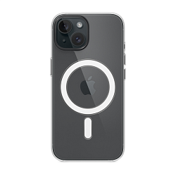 Клип-кейс (накладка) Clear Case MagSafe для Apple iPhone 15 поликарбонат, прозрачный