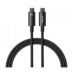 Дата-кабель Baseus Tungsten Gold Fast Charging 240W Type-C to Type-C 3 м, чёрный