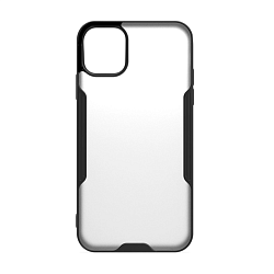 Клип-кейс (накладка) Bubble для Apple iPhone 13 Pro Max пластик, прозрачный с чёрной рамкой