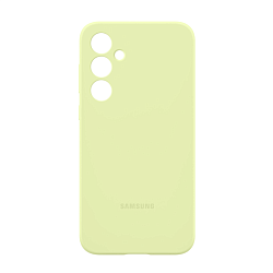 Клип-кейс (накладка) Samsung Silicone Case для Samsung Galaxy A35 силикон, поликарбонат, лаймовый