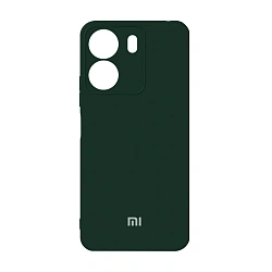 Клип-кейс (накладка) Silicone cover закрытый для Xiaomi Redmi 13C 4G / Poco C65 силикон, тёмно-зелёный