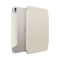 Чехол-книжка c отделением под стилус UNIQ Camden Click для Apple iPad Air 13" (2024 / 2025 / 2026) полиуретан, искусственная кожа, бежевый