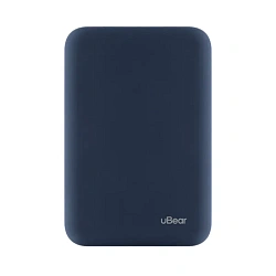 Внешний аккумулятор с беспроводной зарядкой uBear Flow Wireless Power Bank 5000 мАч 20 Вт тёмно-синий