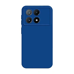 Клип-кейс (накладка) Silicone cover закрытый для Xiaomi Poco F6 Pro силикон, тёмно-синий