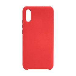 Клип-кейс (накладка) Silicone cover (без лого) для Xiaomi Redmi 9a силикон, красный