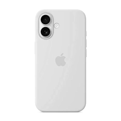 Клип-кейс (накладка) Silicone Case для Apple iPhone 16 Plus силикон, белый