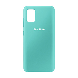 Клип-кейс (накладка) Silicone cover закрытый для Samsung Galaxy A51 силикон, бирюзовый