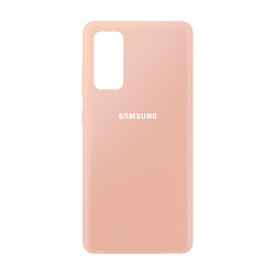 Клип-кейс (накладка) Silicone cover закрытый для Samsung Galaxy S20 FE силикон, пудровый