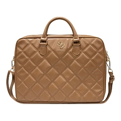 Сумка CG Mobile Guess Quilted Bag 4G Metal Logo для Apple MacBook 15" искусственная кожа, коричневый