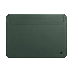 Чехол WIWU Skin Pro 2 Leather Sleeve для Apple MacBook Air 13" (2022 - 2025) полиуретан, кожа, зелёный