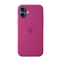 Клип-кейс (накладка) Silicone Case MagSafe для Apple iPhone 16 Plus силикон, фуксия