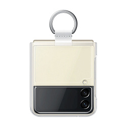 Клип-кейс (накладка) Samsung Clear Cover with Ring для Samsung Galaxy Z Flip 3 полиуретан, поликарбонат, прозрачный