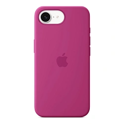 Клип-кейс (накладка) Silicone Case для Apple iPhone 16e / 17e силикон, ярко-розовый