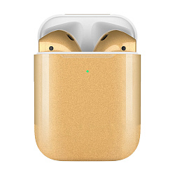 Беспроводные наушники Apple AirPods 2 с зарядным футляром золотой (MV7N2)