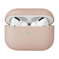 Кобура UNIQ Lino для Apple AirPods Pro 2 поликарбонат, силикон, розовый