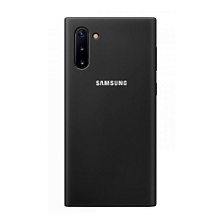 Клип-кейс (накладка) Silicone cover закрытый для Samsung Galaxy Note 10 силикон, чёрный