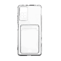 Клип-кейс (накладка) с визитницей для Xiaomi Redmi Note 12 Pro 4G силикон, прозрачный