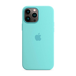 Клип-кейс (накладка) Silicone Case для Apple iPhone 13 Pro Max силикон, бирюзовый