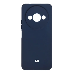 Клип-кейс (накладка) Silicone cover закрытый для Xiaomi Redmi A3 / Poco C61 силикон, тёмно-синий