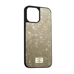 Клип-кейс (накладка) Santa Barbara Nuro для Apple iPhone 11 Pro Max силикон, белый с блёстками