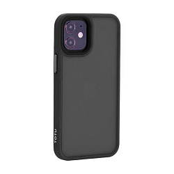 Клип-кейс (накладка) TOTU Gingle для Apple iPhone 12 Mini пластик, чёрный матовый
