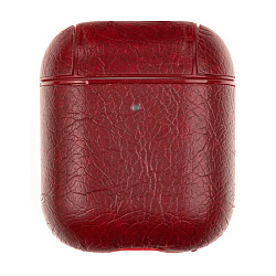 Кобура для Apple AirPods 2018 / 2019 искусственная кожа, красный