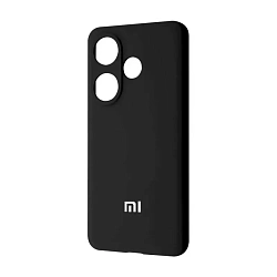 Клип-кейс (накладка) Silicone cover закрытый для Xiaomi Poco F6 силикон, чёрный
