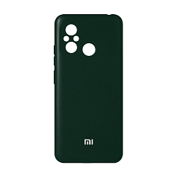 Клип-кейс (накладка) Silicone cover закрытый для Xiaomi Redmi 12C / Poco C55 силикон, тёмно-зелёный