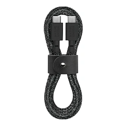 Дата-кабель Native Union Belt Cable 60W Type-C to Type-C 1.2 м, чёрный