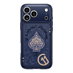 Клип-кейс (накладка) Spigen c11 Ultra Hybrid MagSafe для Apple iPhone 17 Pro Max полиуретан, поликарбонат, тёмно-синий "Fearless"