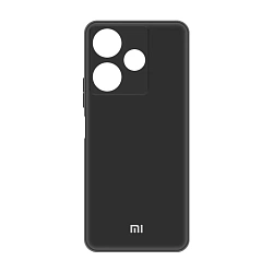 Клип-кейс (накладка) Silicone cover закрытый для Xiaomi Redmi 13 4G / Poco M6 4G силикон, чёрный