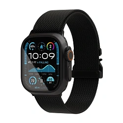 Миланский сетчатый браслет VLP Milanese Band Pro для Apple Watch 44 / 45 / 46 / 49mm сталь чёрный