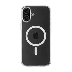 Клип-кейс (накладка) uBear Real Mag Case для Apple iPhone 16 Plus полиуретан, поликарбонат, прозрачный