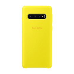 Клип-кейс (накладка) Samsung Silicone cover для Samsung Galaxy S10 силикон, жёлтый