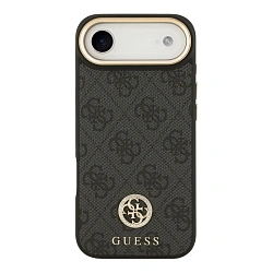 Клип-кейс (накладка) CG Mobile Guess PU 4G Diamond Metal Logo MagSafe для Apple iPhone Air искусственная кожа, чёрный