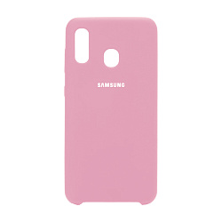 Клип-кейс (накладка) Silicone cover для Samsung Galaxy A20 / A30 силикон, розовый
