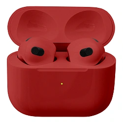 Беспроводные наушники Apple AirPods 3 красный матовый (полная покраска)