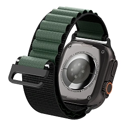 Ремешок Spigen WBF1 для Apple Watch 44 / 45 / 46 / 49mm нейлон чёрный, зелёный