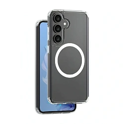 Клип-кейс (накладка) Deppa Gel Crystal Magsafe для Samsung Galaxy S25 поликарбонат, прозрачный