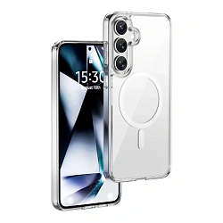 Клип-кейс (накладка) WIWU iShield Pro MagSafe для Samsung Galaxy S26 силикон, прозрачный