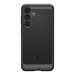 Клип-кейс (накладка) Spigen Rugged Armor для Samsung Galaxy S25 FE полиуретан, чёрный