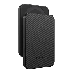 Внешний аккумулятор с беспроводной зарядкой Pitaka Magnetic Power Bank Qi2 5000 мАч 15 Вт чёрно-серый (узкая полоска) (PBQ2401)