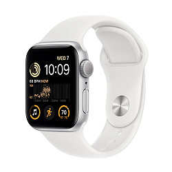 Умные часы Apple Watch SE (2023) 40mm GPS Silver Aluminum Case White Sport Band